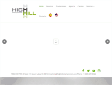 Tablet Screenshot of highhillentertainment.com